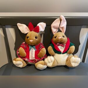Stuffed plush the Velveteen Rabbit Easter Couple 21"